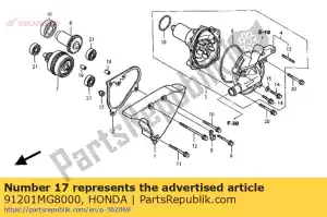 Honda 91201MG8000 caoutchouc - La partie au fond