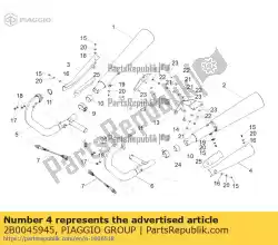 Here you can order the silencer sx protection from Piaggio Group, with part number 2B0045945: