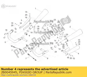 Piaggio Group 2B0045945 silencer sx protection - Bottom side