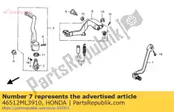 Aqui você pode pedir o conjunto de molas, pedal de freio em Honda , com o número da peça 46512ML3910: