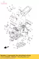 5TG211900800, Yamaha, quadro traseiro comp. yamaha yfz 450 2004 2005 2006 2007 2008 2009, Novo