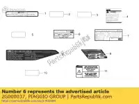 2G000037, Piaggio Group, adesivo filtro a carbone aprilia rsv rsv4 rsv4 tuono tuono 1000 2011 2012 2013 2014, Nuovo