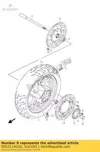 suzuki 5922114G20 schijf, voorrem - Onderkant