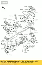 houder-stap, fr, rh, f. S. Bl van Kawasaki, met onderdeel nummer 34003010318R, bestel je hier online: