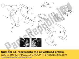 Piaggio Group GU91180842 spacer 8.5x18x12 - Bottom side