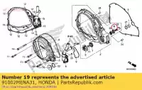 91002MENA31, Honda, Bearing, ball, 12x24x6 honda  crf 250 450 2009 2010 2011 2012 2013 2014 2015 2017 2018 2019 2020, New