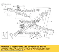 GU05494030, Piaggio Group, Base do caule moto-guzzi breva breva v ie norge norge polizia berlino sport zgulps01, zgulpt00, zgulps03 850 1100 1200 2005 2006 2007 2008 2014 2016 2017, Novo