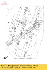 yamaha 2WDF31360000 tubo, exterior - Lado inferior