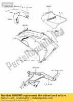 560541304, Kawasaki, merk, zijkap. er-6f ex650fef kawasaki er-6f 650 2014, Nieuw