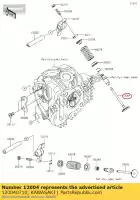 120040710, Kawasaki, klep-inlaat an112scf kawasaki  klx 110 125 2002 2003 2005 2006 2007 2008 2009 2010 2011 2012 2013 2014 2015 2016 2017 2018 2019 2020 2021, Nieuw