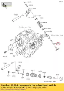 kawasaki 120040710 klep-inlaat an112scf - Onderkant