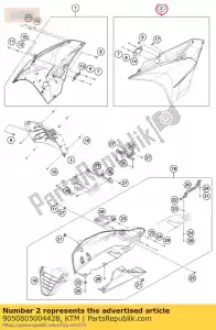 ktm 9050805004428 carenado lateral lh cpl. - Lado inferior