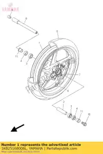 yamaha 1KB25168008L cast wheel, front - Bottom side