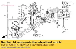 geen beschrijving beschikbaar op dit moment van Honda, met onderdeel nummer 16111KA6014, bestel je hier online: