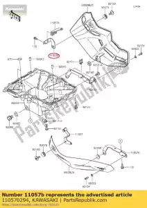 kawasaki 110570294 01 wspornik, os?ona lwr, prawa strona, fr - Dół