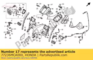 honda 77236MCA000 plate, pocket lock - Bottom side