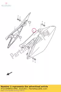 Suzuki 4721049H014MX cover,frame l - Bottom side