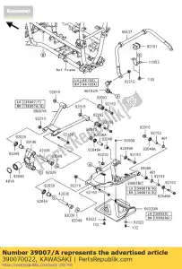 kawasaki 390070022 arm-susp, rr, upp, rh kvf750-a1 - Lado inferior