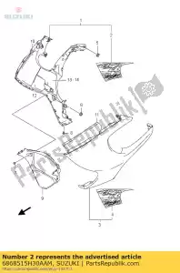 Suzuki 6868515H30AAM cinta, cowli lateral - Lado inferior