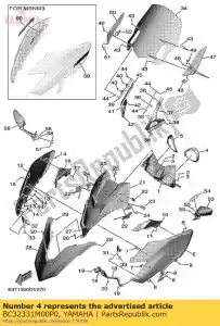 yamaha BC32331M00P0 couverture, bague - La partie au fond
