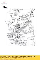 Here you can order the gasket from Suzuki, with part number K110610077: