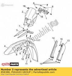 Aprilia 858388, Rotule de direction, OEM: Aprilia 858388