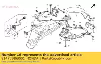 91475SB6000, Honda, clip, faisceau de câbles (6,3 mm honda sh i  d cbr fireblade rr cbr900rr sh125 sh150 sh125s sh150s sh125r sh150r sh125d sh150d 150 900 125 , Nouveau