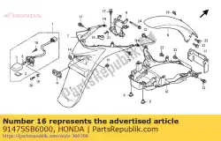 Aqui você pode pedir o clipe, chicote de fios (6,3 mm em Honda , com o número da peça 91475SB6000: