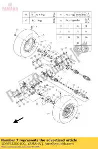 yamaha 1D9F532E0100 subconjunto de cubo - Lado inferior