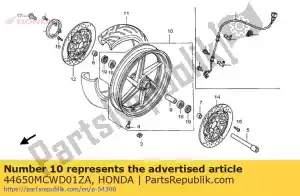 Honda 44650MCWD01ZA sous roue ass., fr. * typ - La partie au fond