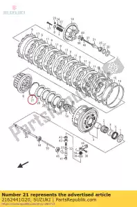 suzuki 2162441G20 rondelle, came reac - La partie au fond