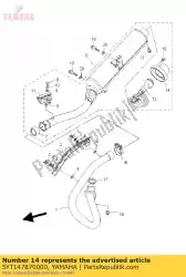 Here you can order the cap, silencer from Yamaha, with part number 5YT147870000: