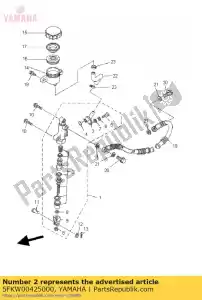 yamaha 5FKW00425000 kit de cilindro, maestro - Lado inferior