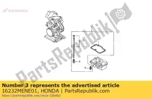 Honda 16232MENE01 juego de agujas, chorro - Lado inferior