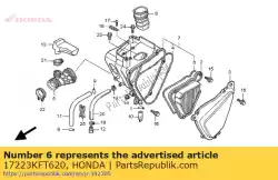 Here you can order the no description available at the moment from Honda, with part number 17223KFT620: