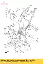 Qui puoi ordinare staffa, parte superiore posteriore 1 da Yamaha , con numero parte 5NX214250000: