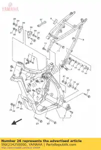 yamaha 5NX214250000 staffa, parte superiore posteriore 1 - Il fondo