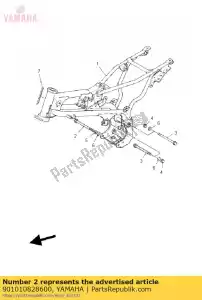 yamaha 901010828600 tornillo hexagonal (582) - Lado inferior