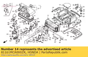 Honda 81161MCA000ZR molding, r. trunk side *n - Bottom side