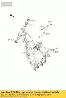 321601486CC, Kawasaki, frame-comp, downtube, r kx80-w1 kawasaki kx 80 85 1998 1999 2000 2001 2002, Nuevo