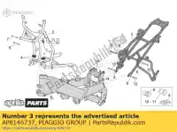 AP8146737, Piaggio Group, accroche-selle aprilia  caponord etv 1000 2001 2002 2003 2004 2005, Utilisé