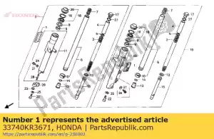 Honda 33740KR3671 refletor, frag. reflexo - Lado inferior