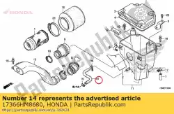 Here you can order the tube, breather from Honda, with part number 17366HM8680: