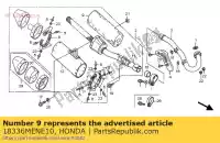 18336MENE10, Honda, composition de laine de verre honda crf  x r crf450r 450 , Nouveau