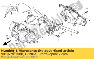 Honda 90102MCT000 boulon, bride, 12x35 - La partie au fond