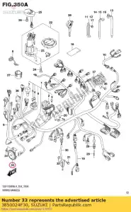 Suzuki 3850024F30 corne assy - La partie au fond