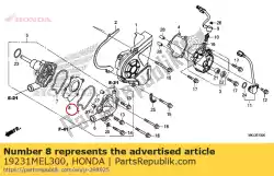 Aqui você pode pedir o placa, bomba de água em Honda , com o número da peça 19231MEL300: