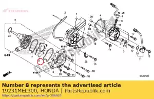 honda 19231MEL300 placa, bomba de água - Lado inferior