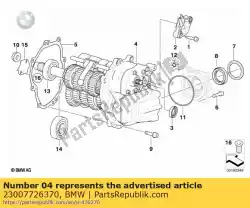 Ici, vous pouvez commander le transmission à 6 vitesses, noire auprès de BMW , avec le numéro de pièce 23007726370: