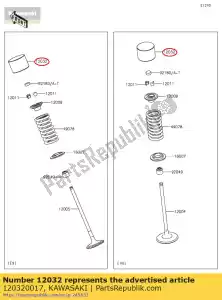 kawasaki 120320017 poussoir er650edf - La partie au fond